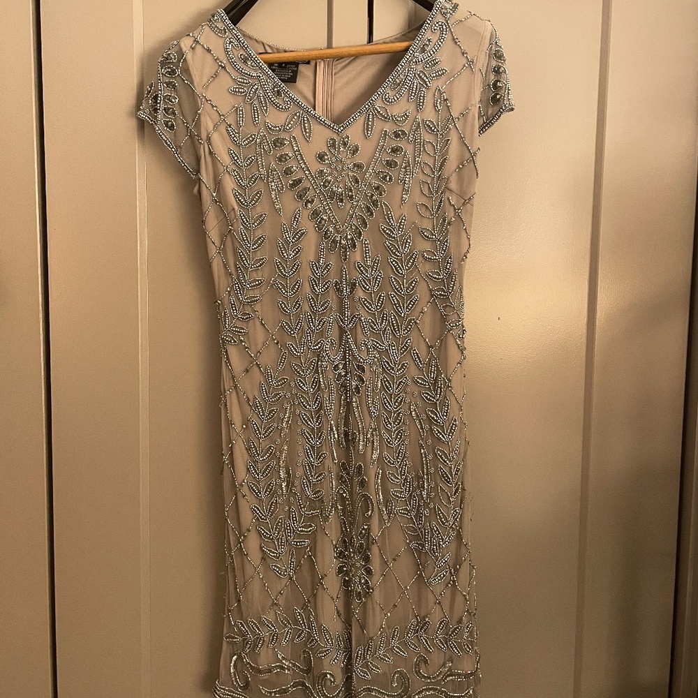 Pisarro Nights Gray Sequin Dress